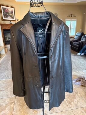 Women’s Blazer Black Leather Jacket -